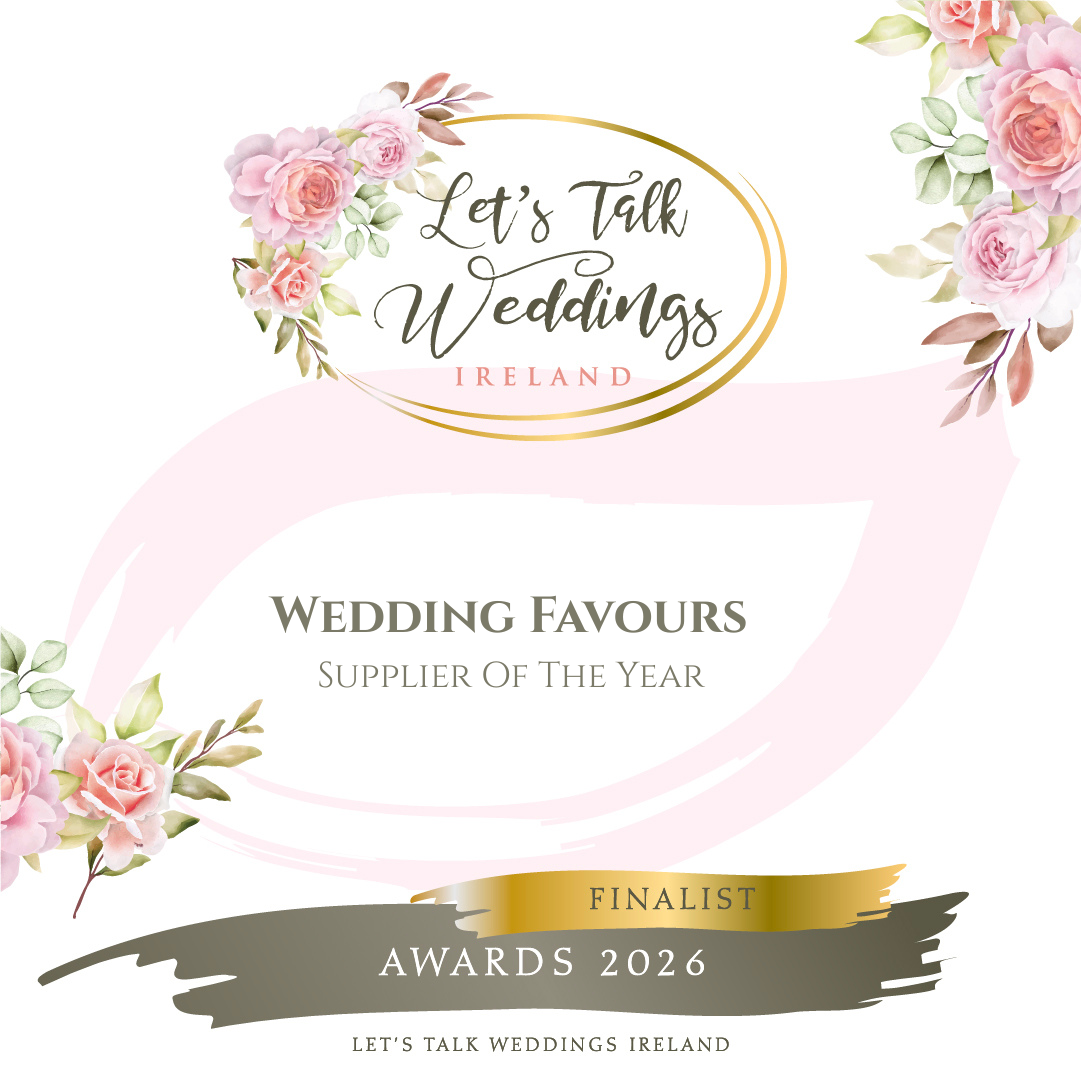 Let's Talk Weddings Ireland Awards 2026 Wedding Favours Supplier of the Year finalist badge